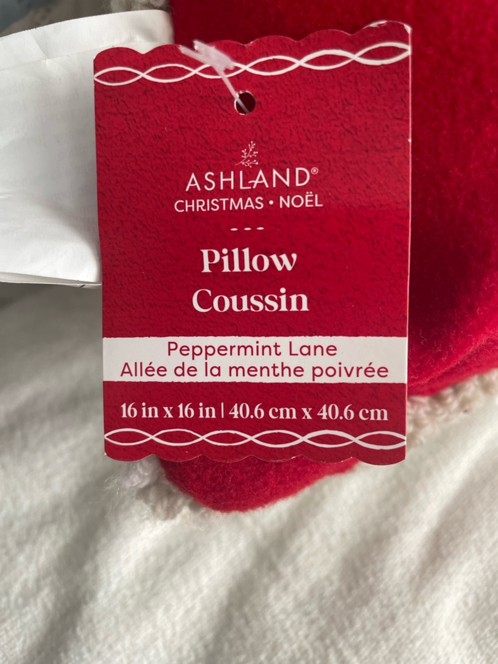 NWT Santa Ashland Red Holiday Pillow Tag - Peppermint Lane - Picture 6 of 8